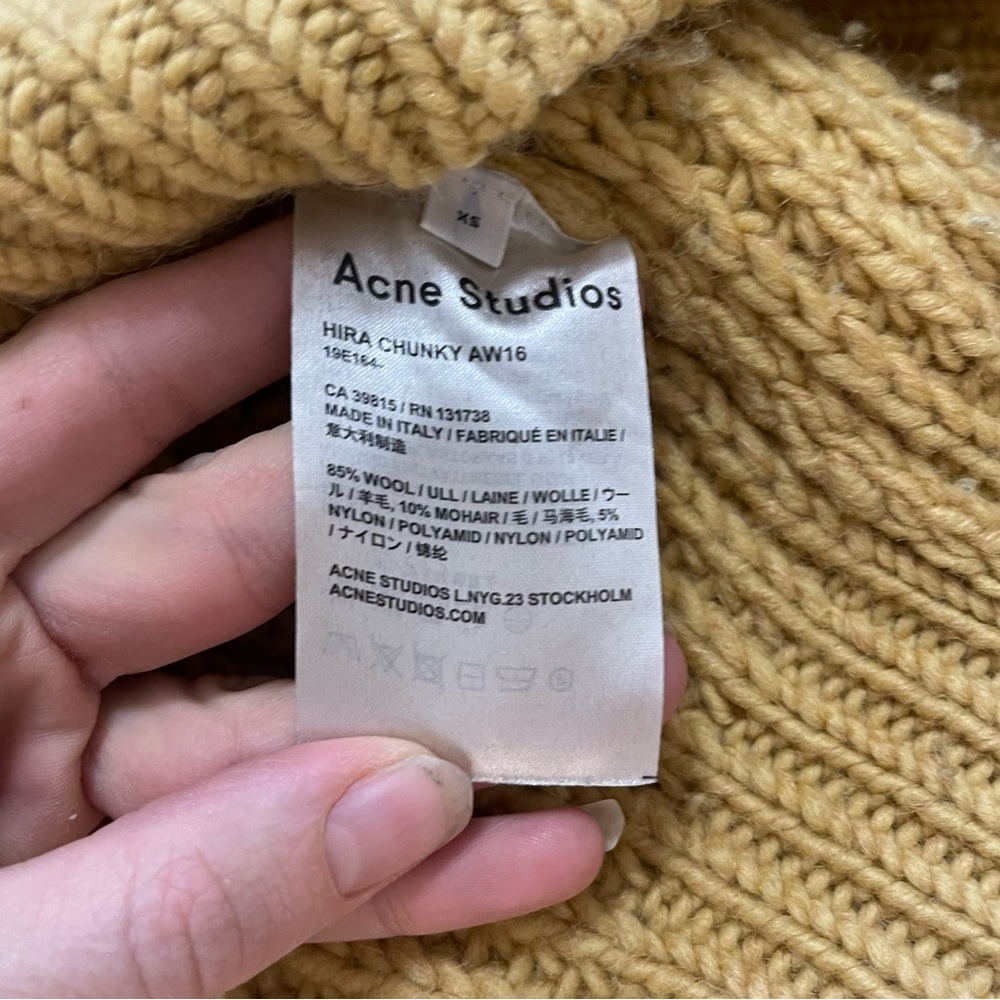 Acne Studios Yellow Chunky Sweater Hira - Picture 7 of 9